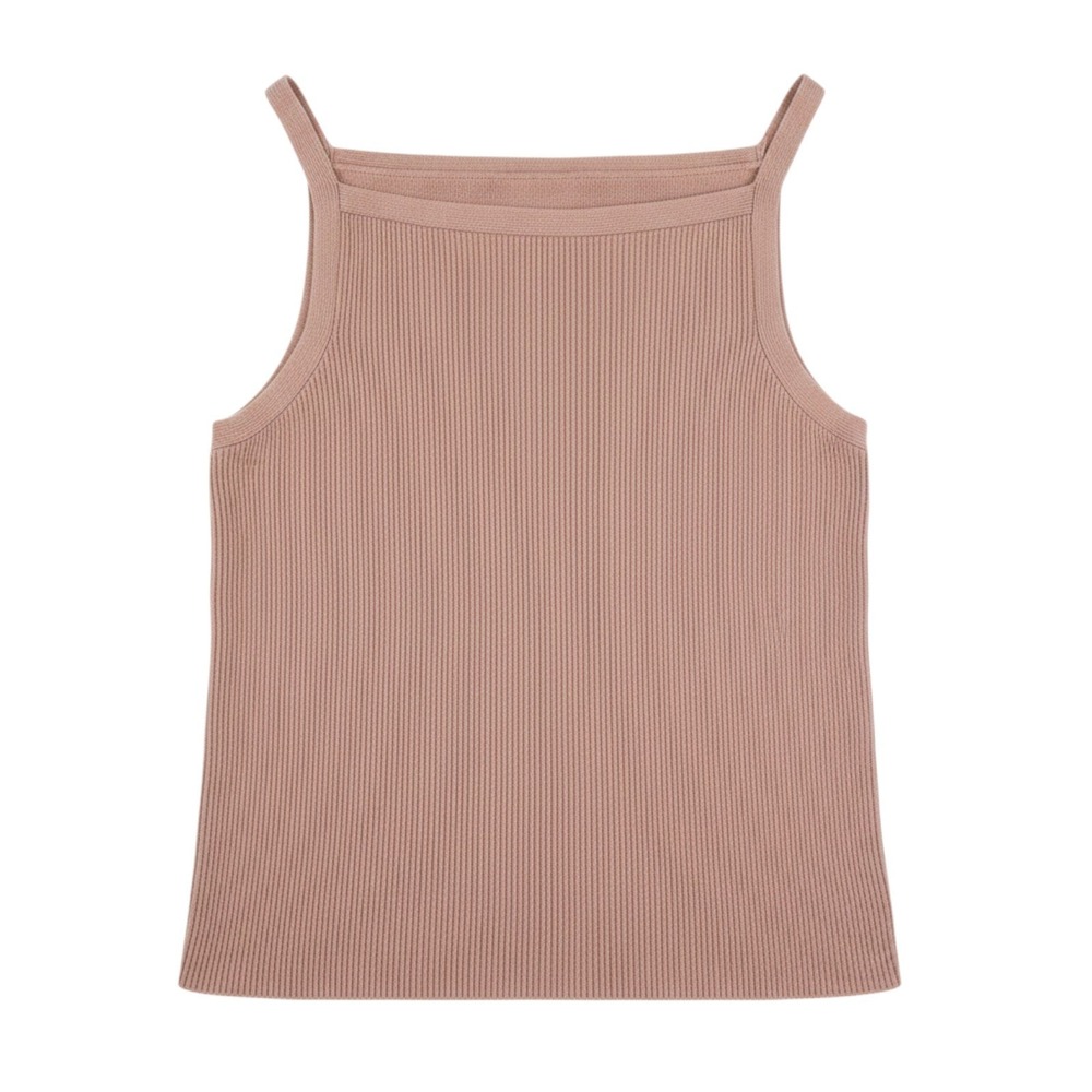 Abercrombie & Fitch Tank Top Womens Large Mauve Ribbed Square Neck Minimalist
